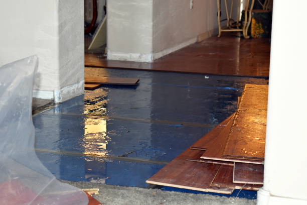 Professional Sewage Cleanup technician working in Chamberlain, SD
